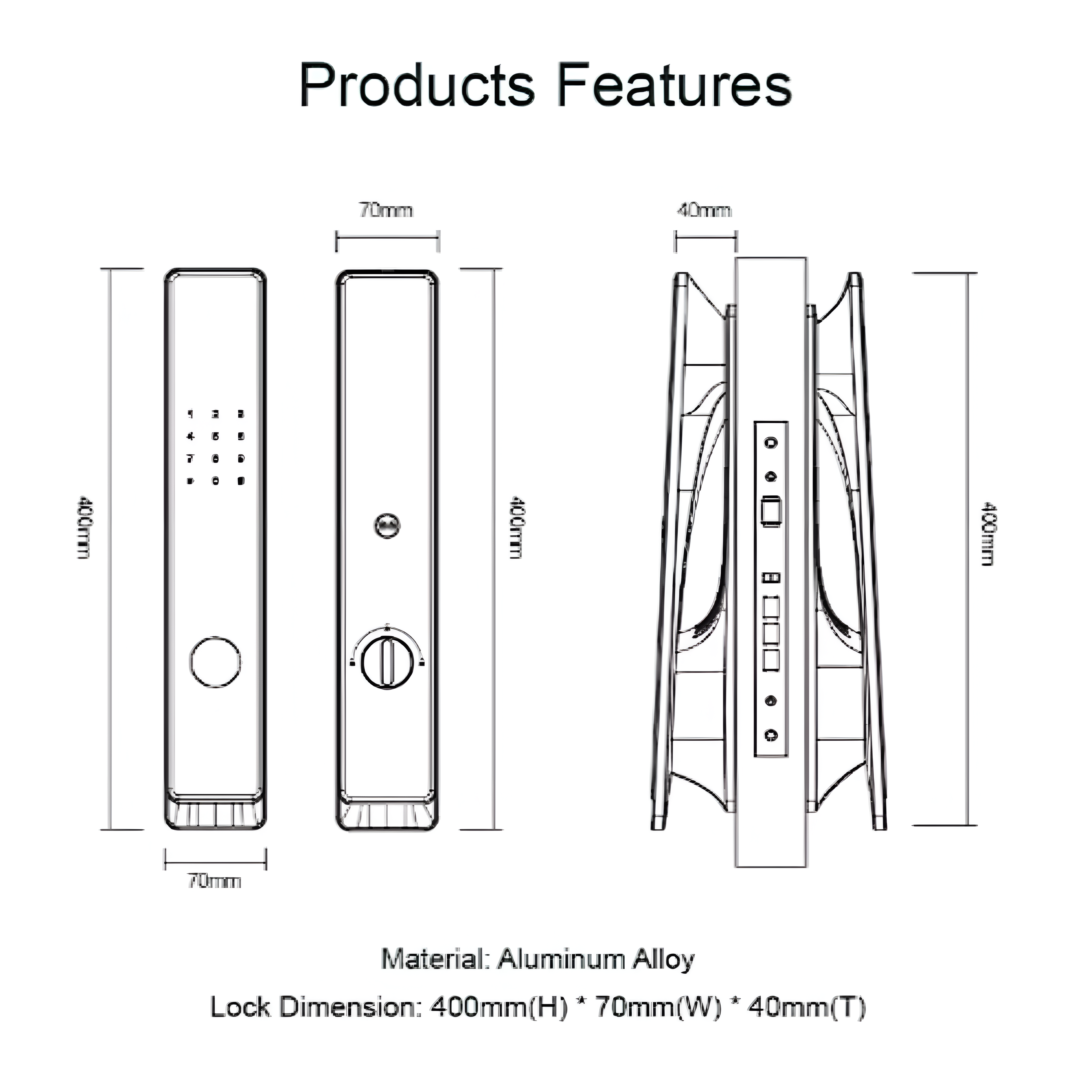 Aureline PrismEdge S5 Smart Mortise Lock